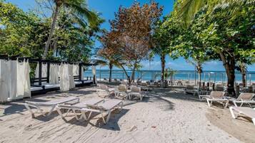 On the beach, 2 beach bars