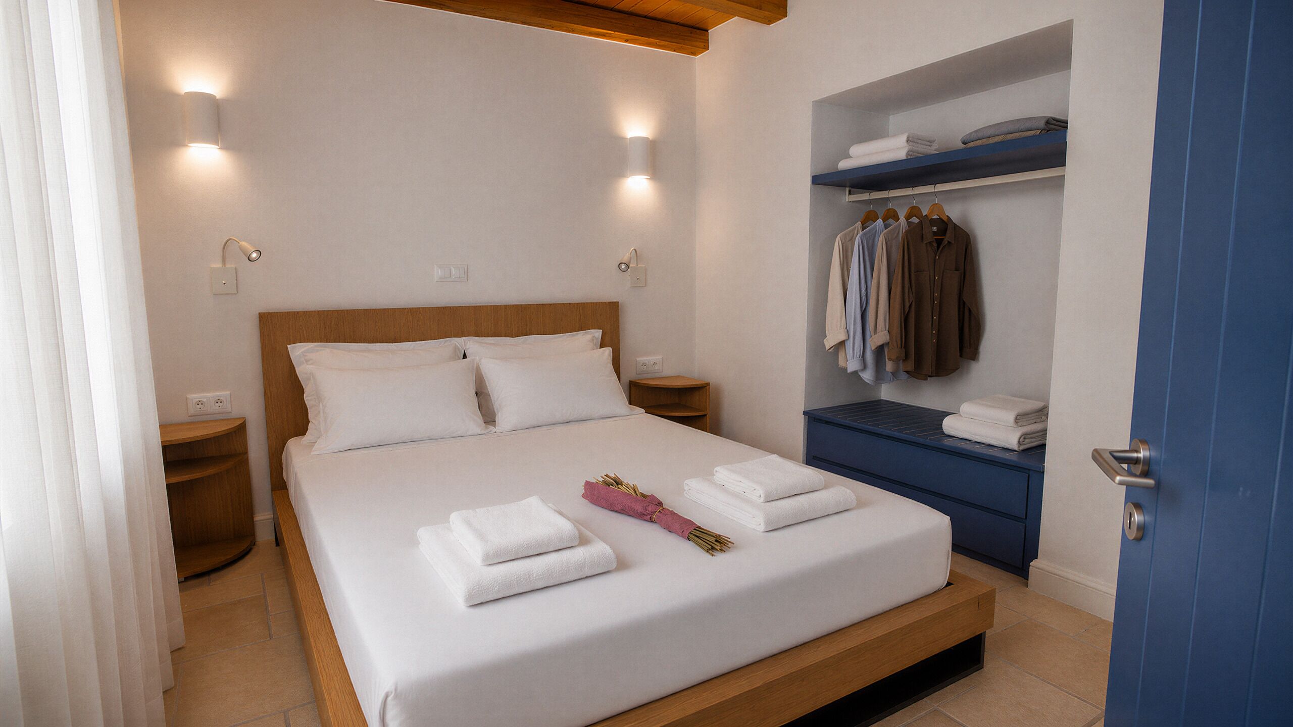 Departamento, vista al patio | Ropa de cama de alta calidad y camas con efecto memoria 