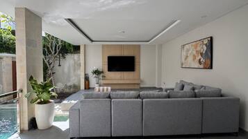 Familienvilla, 3 Schlafzimmer, eigener Pool | Wohnbereich