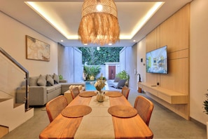 Romantisk villa, 1 soverom, privat basseng | Oppholdsrom