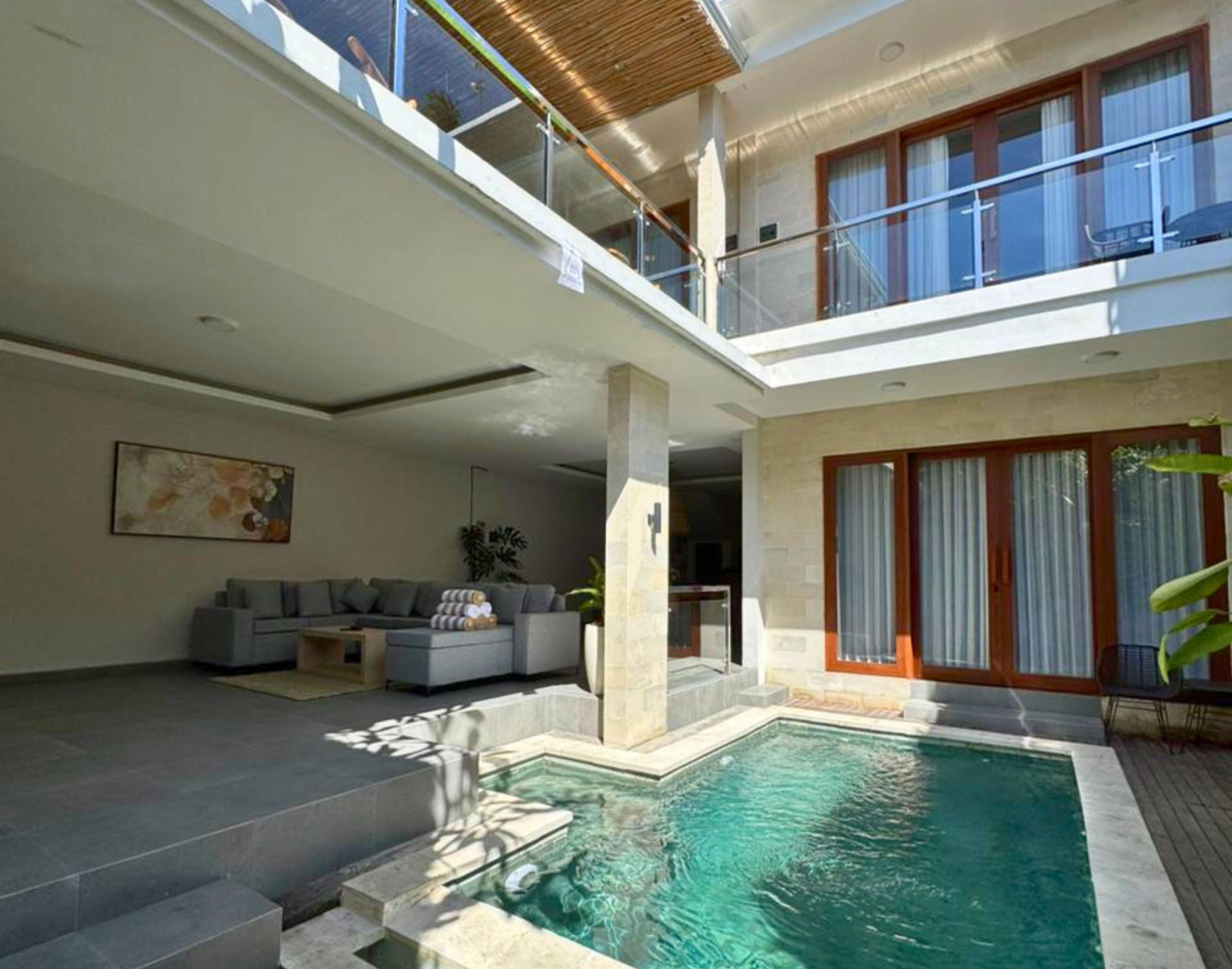 Familienvilla, 3 Schlafzimmer, eigener Pool | Ausblick vom Zimmer