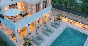 Luxury Villa, Pool View | Outdoor dining