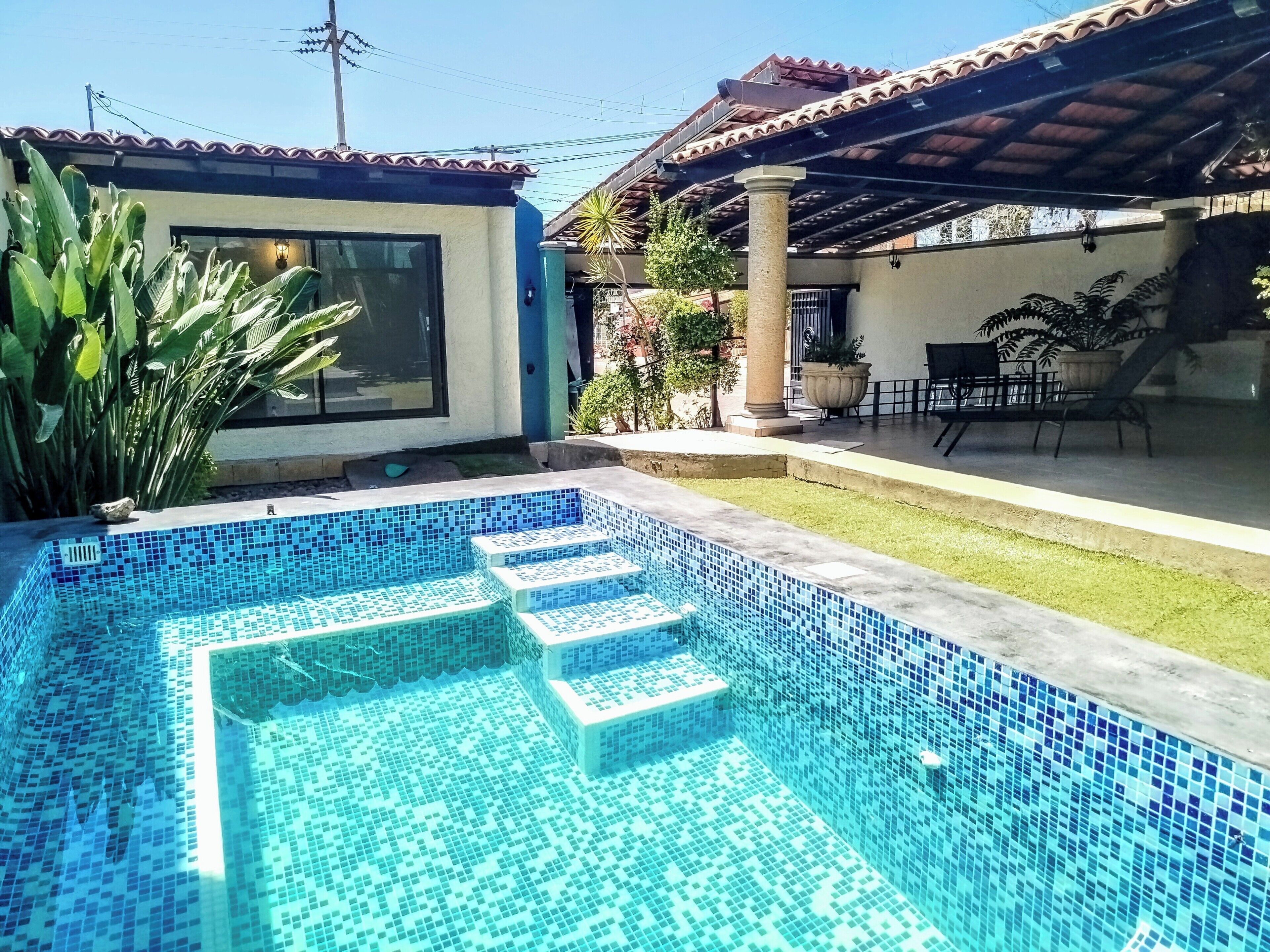 A heated pool