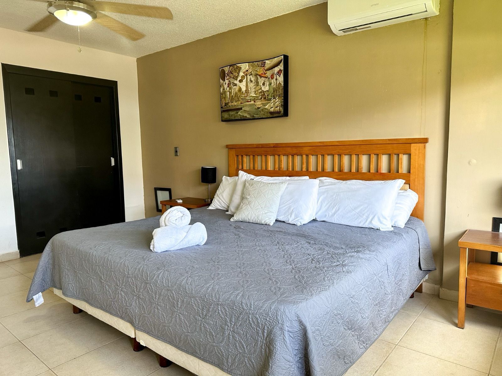 Apartamento família, vista para o pátio | Cortinas blackout, ferros/tábuas de passar roupa, Wi-Fi de cortesia