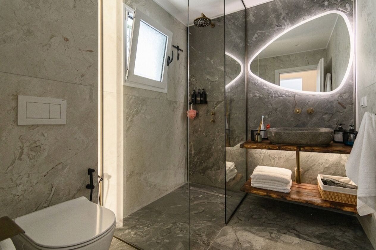 Panoramic Villa, 3 Bedrooms, Sea View | Bathroom | Shower, free toiletries, hair dryer, towels