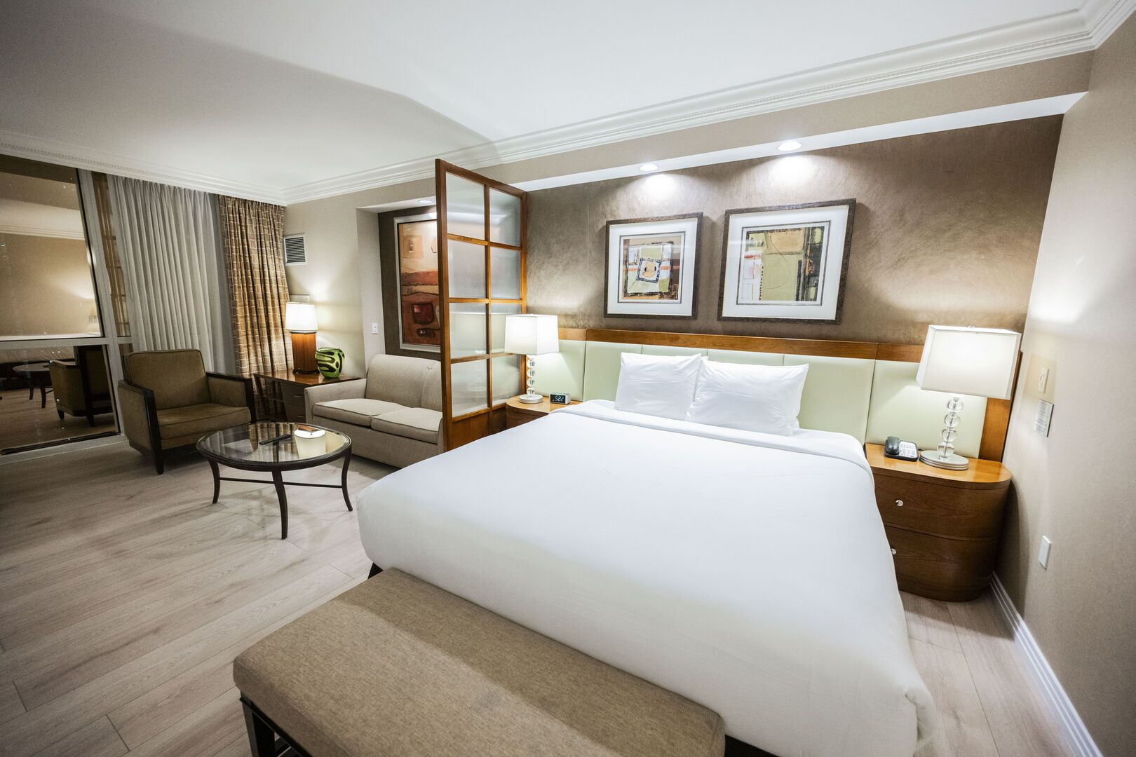 One King Size Bed and One Sofa Bed