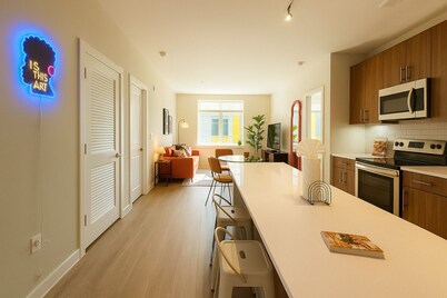 Fairfax 2BR | Workspace, Saltwater Pool & Fitness
