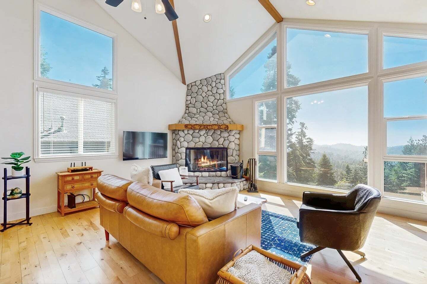 Smart TV, fireplace