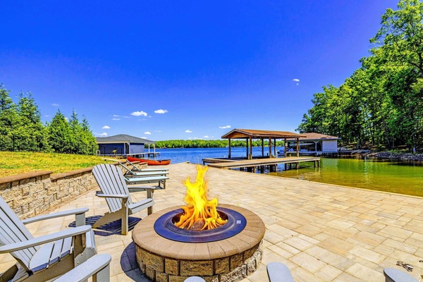 Fire Pit - Gather around the fire as the sun drops behind the trees and the evening keeps going.