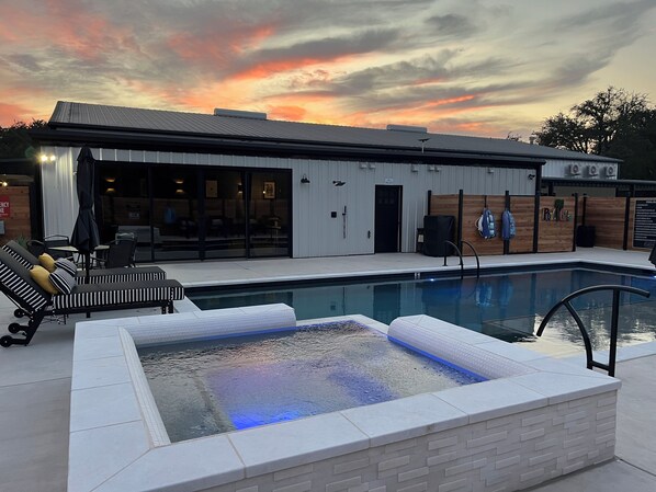 A heated pool