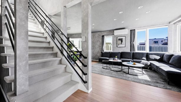 Apartment | Living area | 50-inch flat-screen TV with digital channels, foosball
