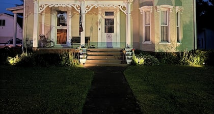 2 Bedrooms with double beds and shared Bath.
