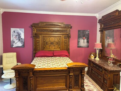 2 Bedrooms with double beds and shared Bath.