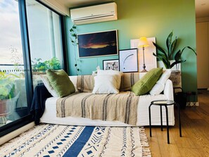 Living area - Stunning South Yarra views deluxe two Bedroom Apartment (South Yarra)