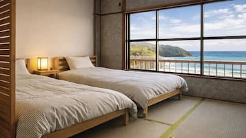 Economy Double or Twin Room, Beach View