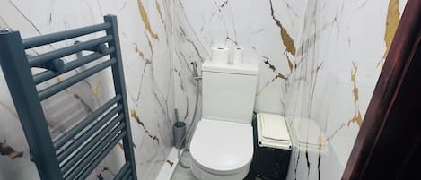 Douche, serviettes fournies