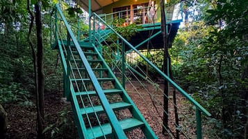 Casa na árvore panorâmico, sacada, vista para a montanha (Pico Iris) | Wi-Fi de cortesia