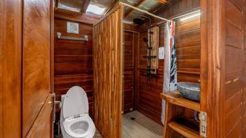 Ferienhütte, Bergblick | Badezimmer