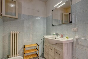 Ducha, secador de pelo y toallas