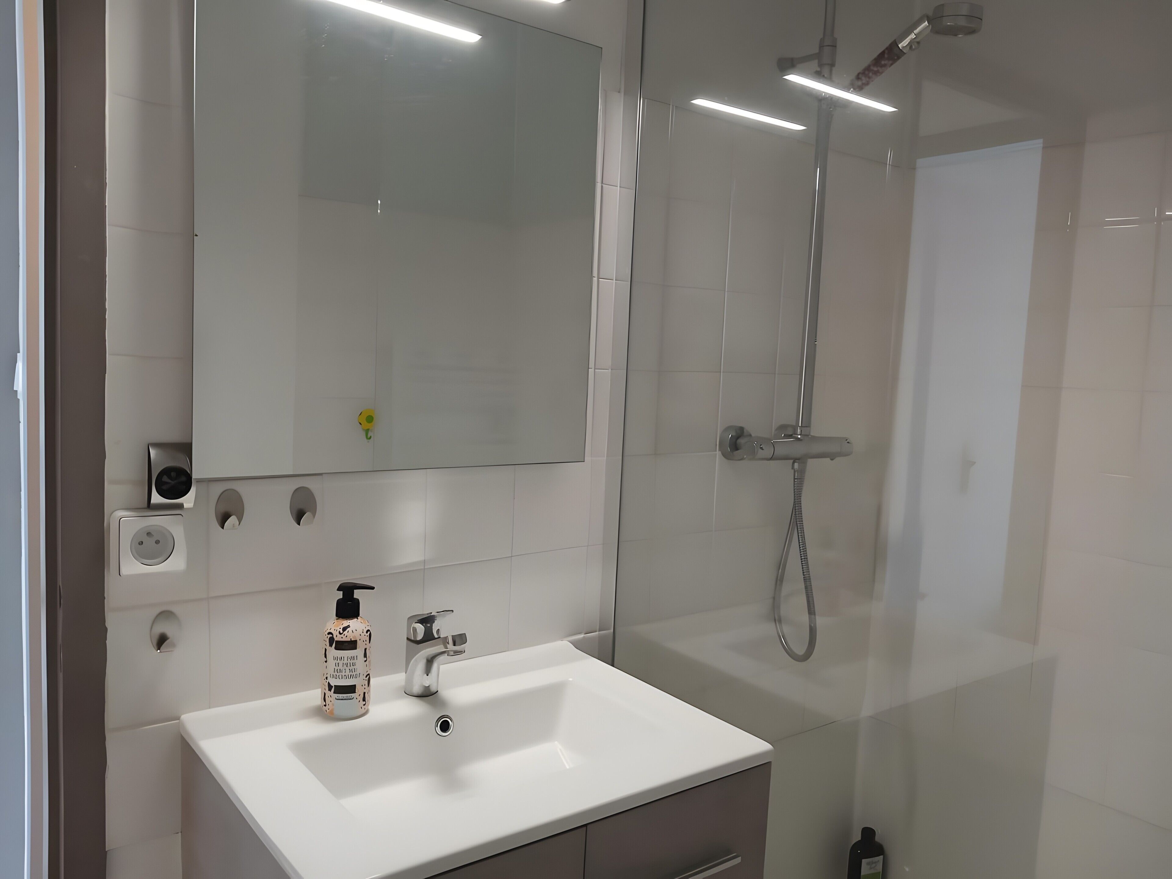 Shower, hair dryer