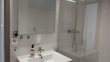 Shower, hair dryer