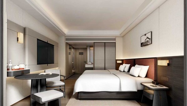 Habitación doble superior, vistas a la ciudad | Ropa de cama de alta calidad y edredones de plumas