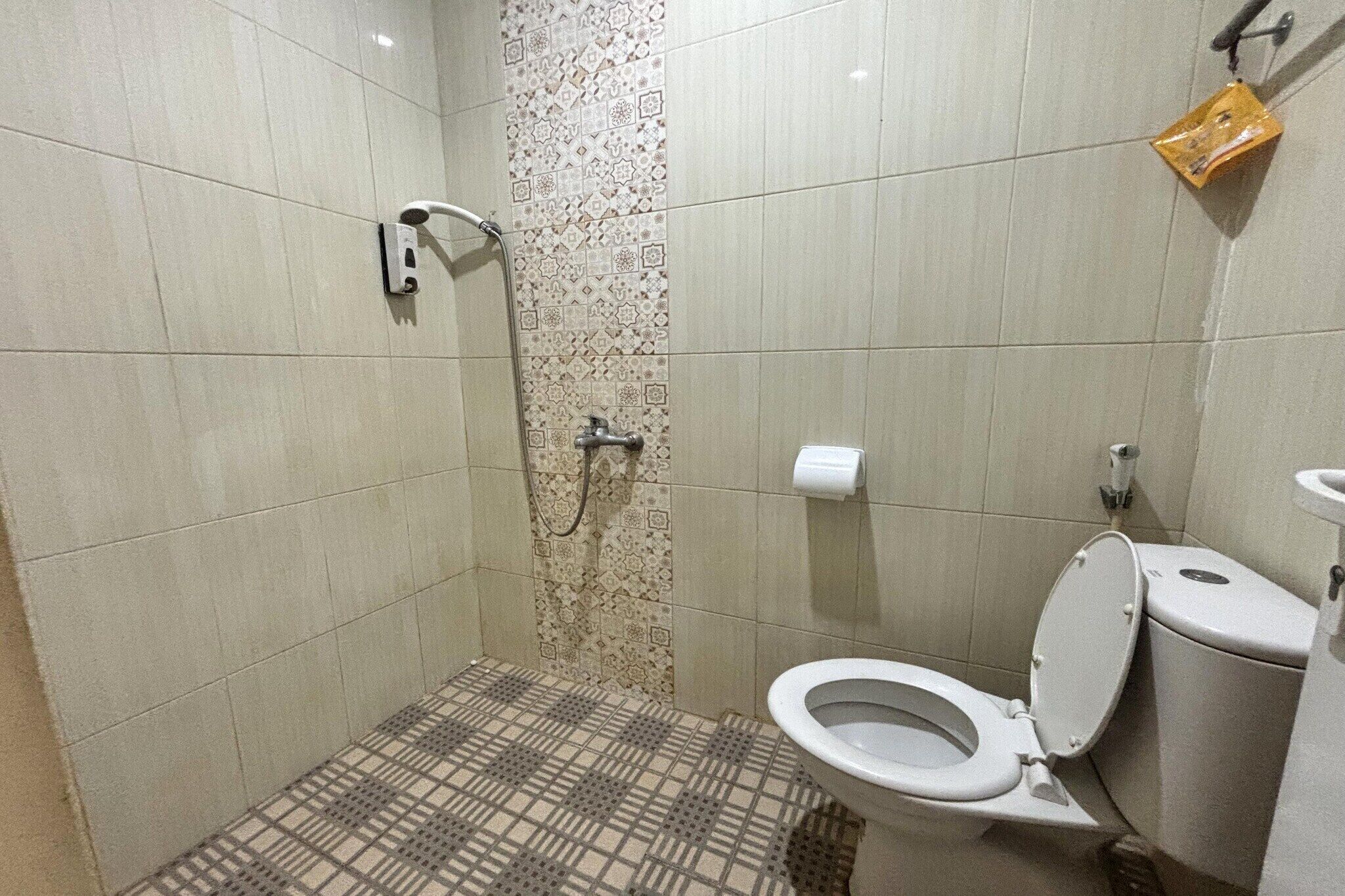 Shower, bidet, towels