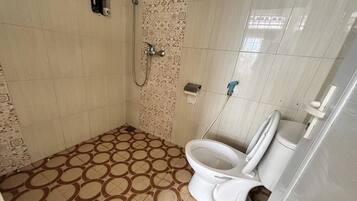 Shower, bidet, towels