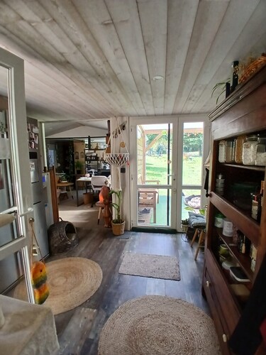 Spacious Wooden Chalet with Terrace and Play Area