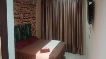 Desk, free WiFi, bed sheets