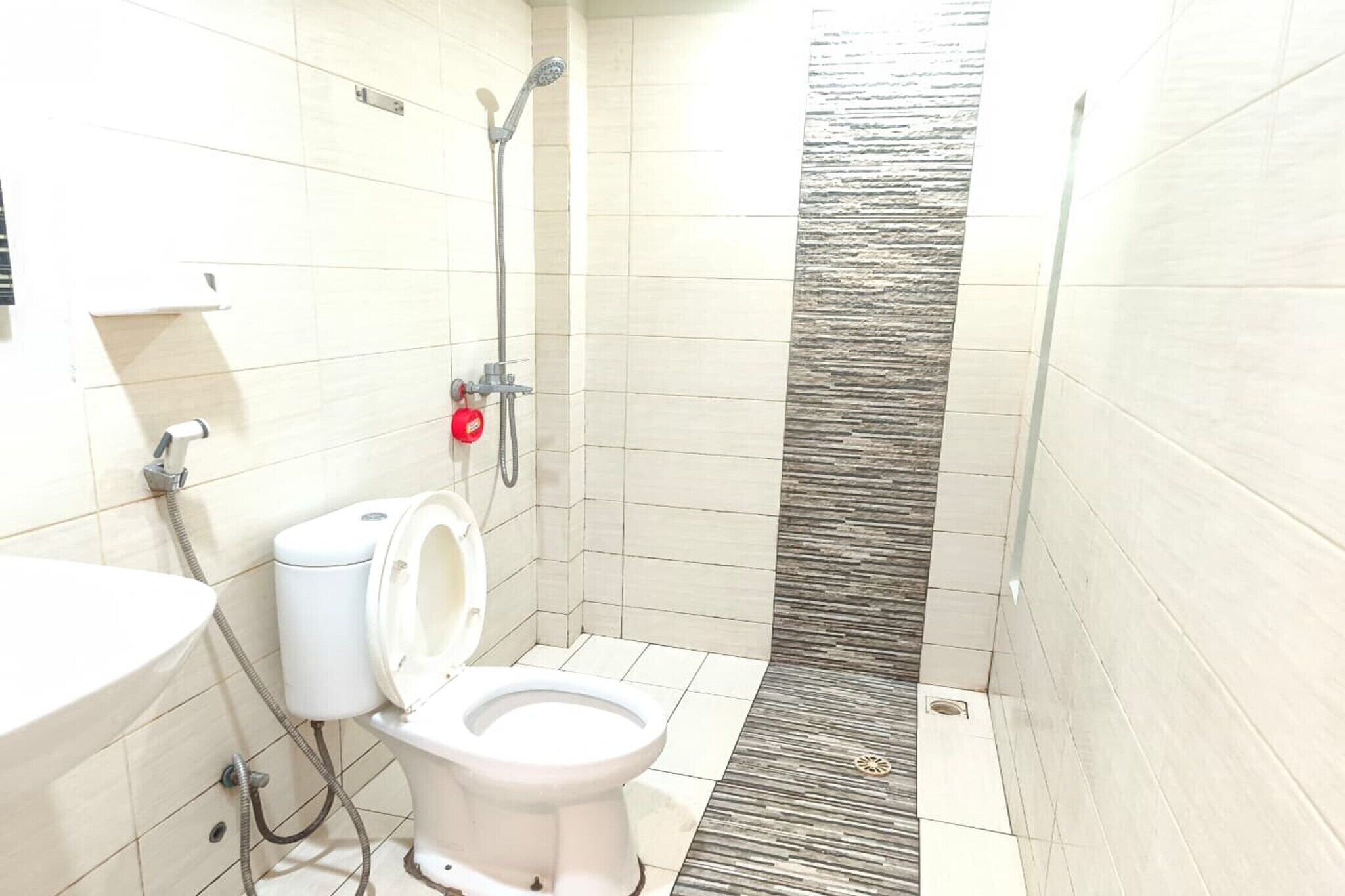 Regadera, bidet, toallas 