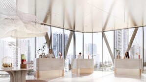A spacious lobby with high ceilings, large windows, and a modern design. - Andaz Gold Coast by Hyatt (GOLD COAST)