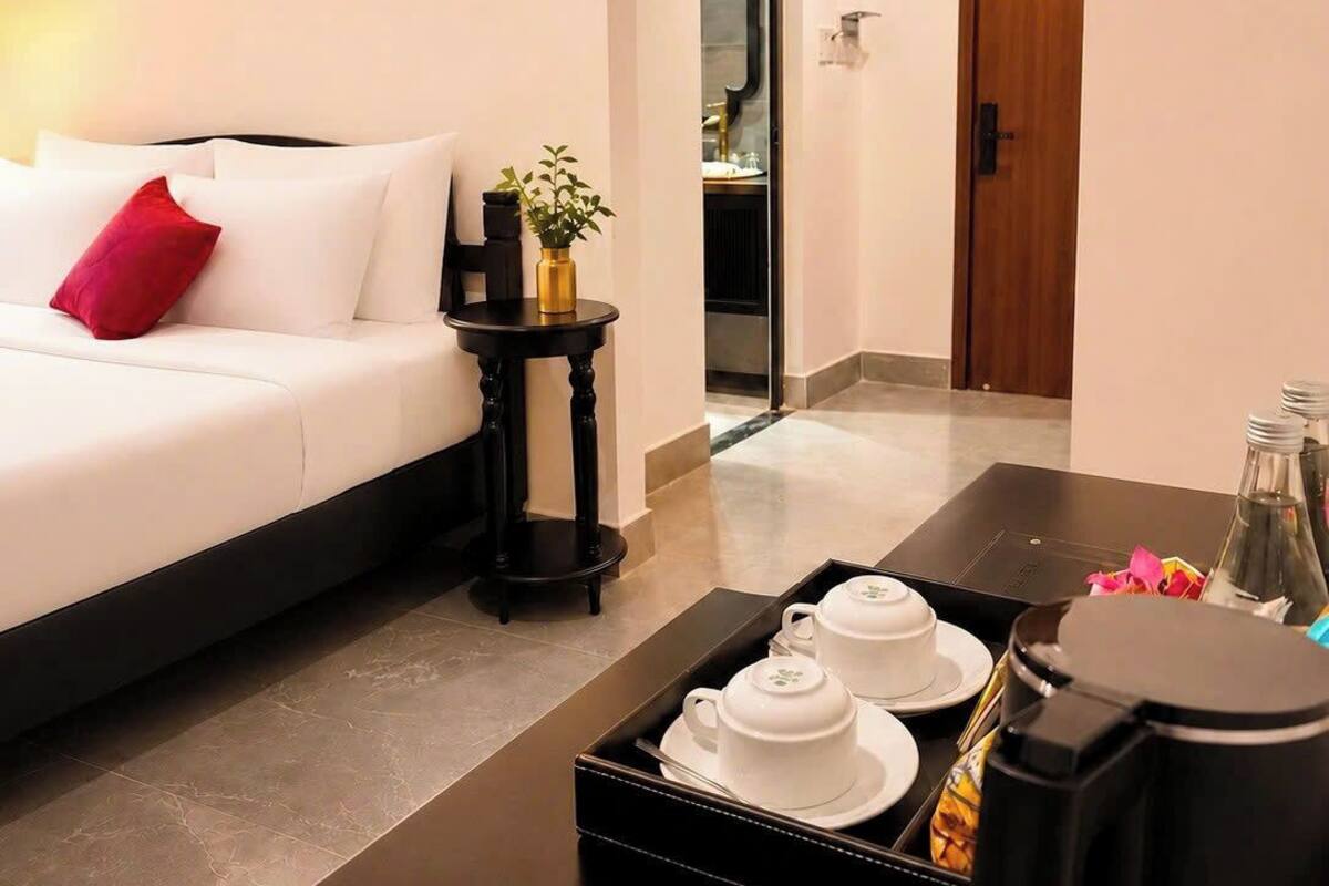 Phòng dành cho gia đình, quang cảnh thành phố | Minibar, két bảo mật tại phòng, màn/rèm cản sáng