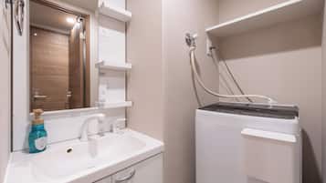 Standard Apartment, Kitchen, City View | Bathroom | Separate tub and shower, free toiletries, hair dryer, slippers