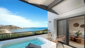 Deluxe Suite, Sea View | Private pool - The Sand Suites (Agios Nikolaos)