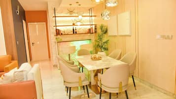 Economy Apartment, Balcony, City View | Dining