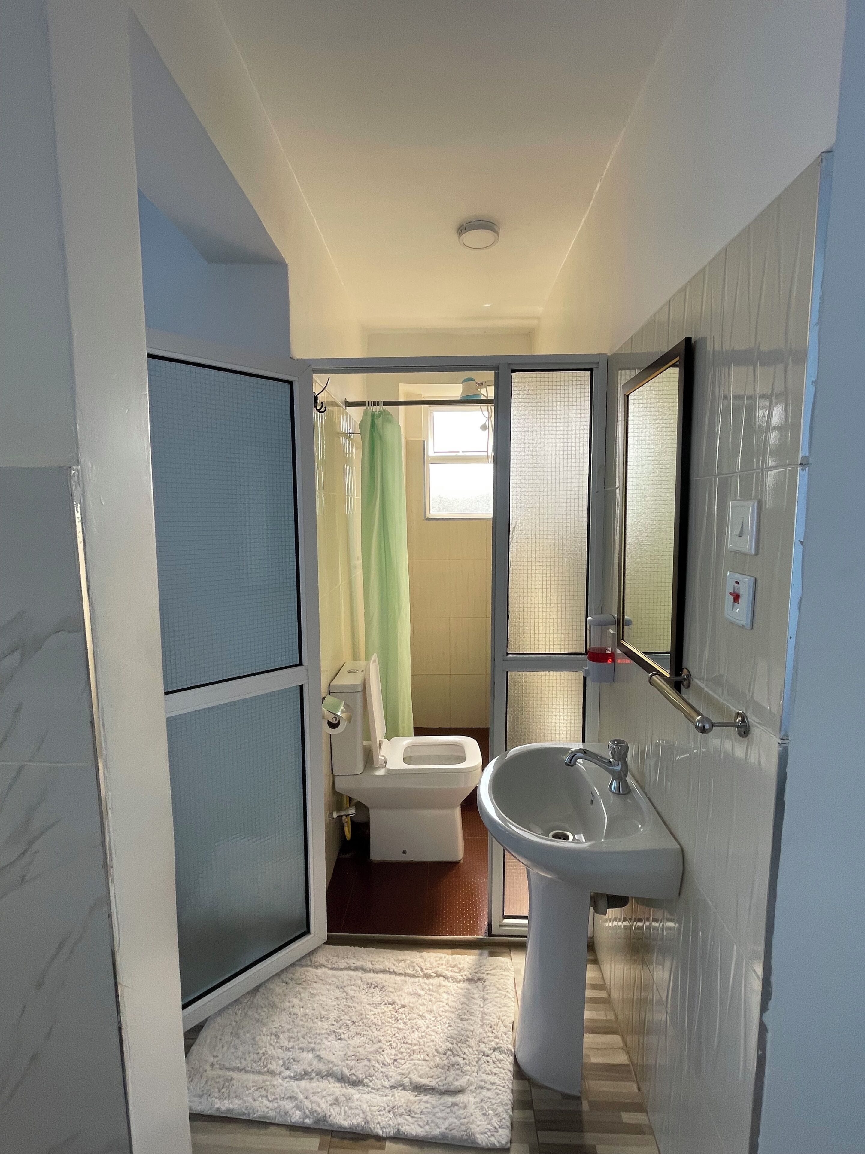 Apartment, Balcony | Bathroom | Shower, slippers, soap, shampoo