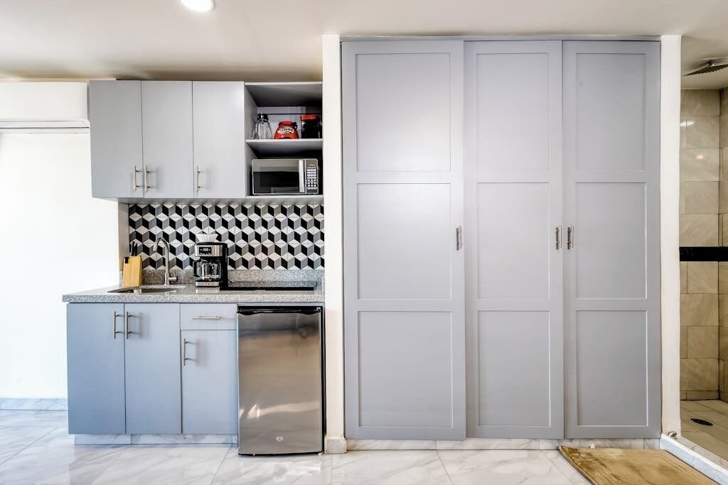 Studio, 1 très grand lit, animaux de compagnie acceptés, vue montagne (Cabo Cove 408 B) | Cuisine privée