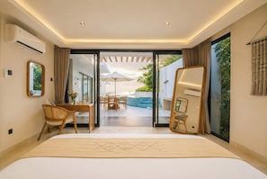 AQUAMARINE Zen Hillside Oceanview | Ruang kerja ramah laptop, setrika/meja setrika, dan Wi-Fi gratis