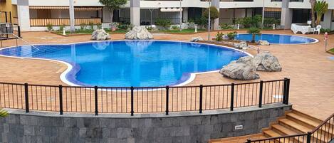 A heated pool
