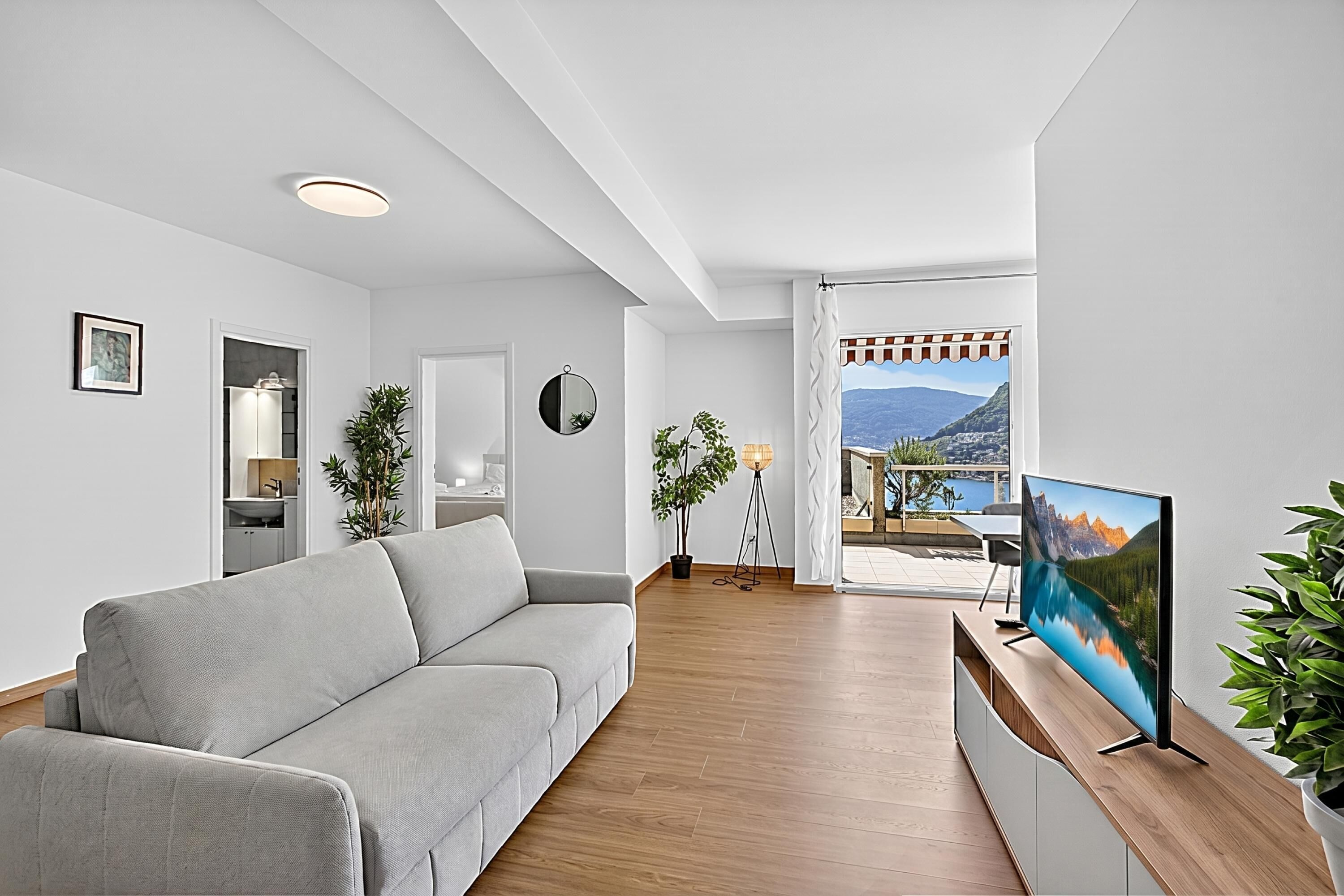 Standaard appartement, 1 slaapkamer, airconditioning (Lugano Sun & View Apartment for 4) | Woonruimte