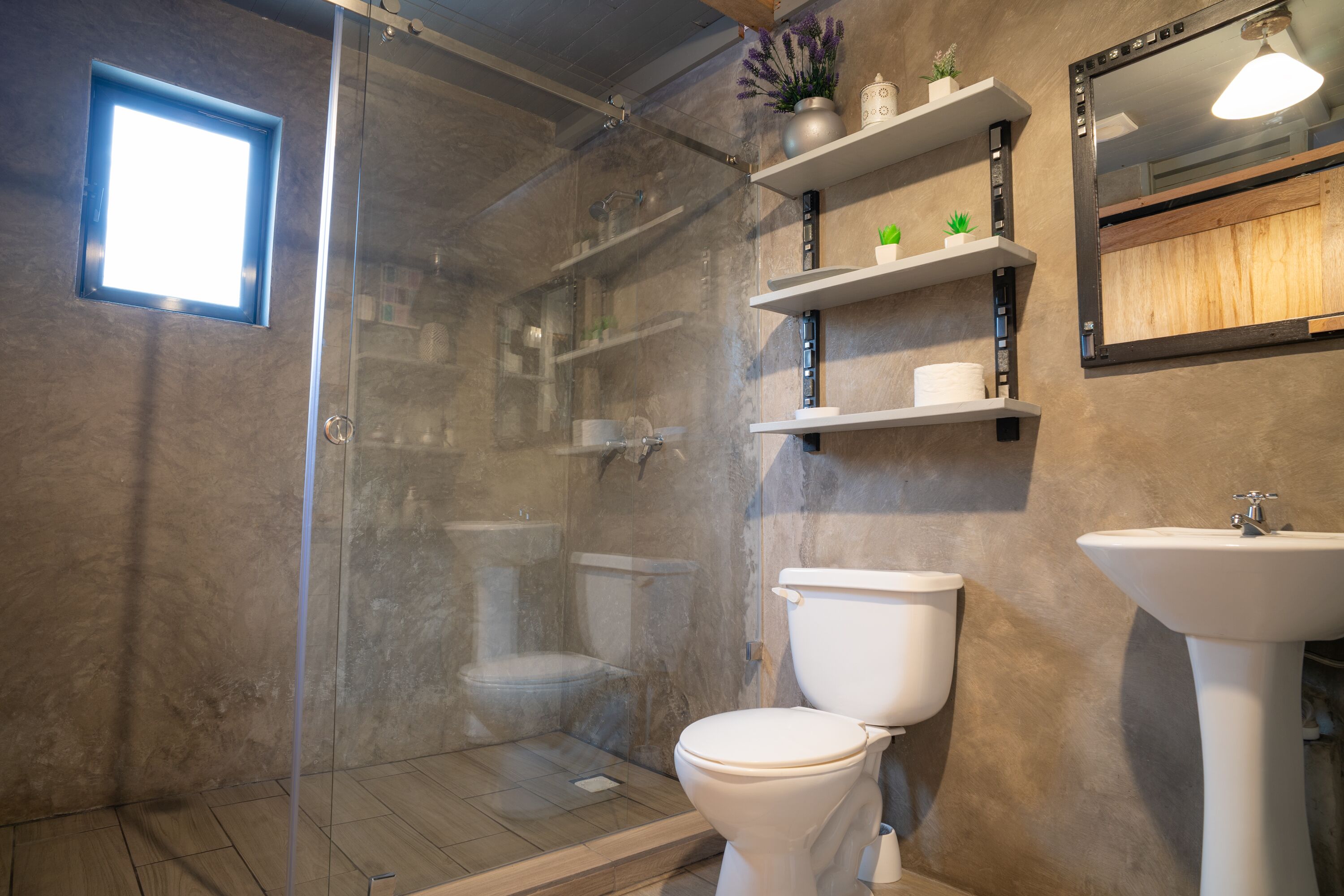 Hytte – standard, 1 dobbeltseng | Bad