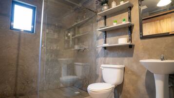 Hytte – standard, 1 dobbeltseng | Bad