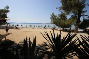 Vlak bij het strand