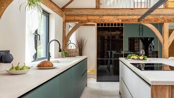 Microwave, oven, dishwasher, high chair