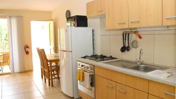 Deluxe Apartment, Balcony, Garden View | Private kitchen