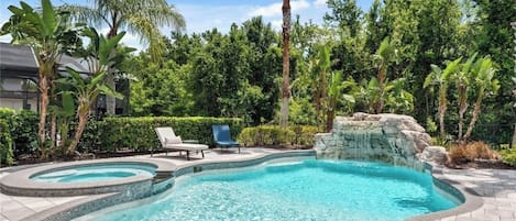 Outdoor pool, a heated pool