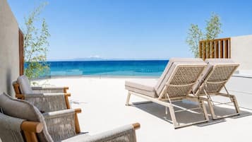Suite, vistas al mar | Terraza o patio
