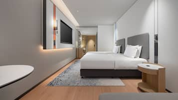 Chambre Double Standard, 2 lits une place | Couette en duvet d'oie, bureau, rideaux occultants