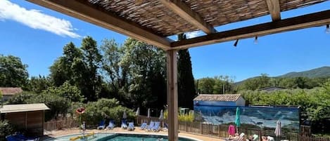 A heated pool